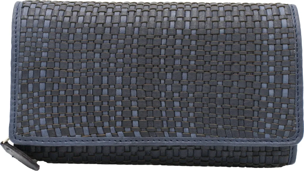 Rovicky Seve Navy - Portafoglio Donna Luxury in Pelle Blu Notte