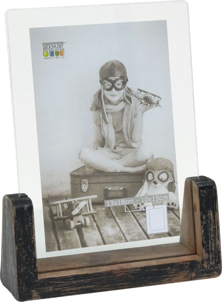 Deknudt S67TZ2 Schwarz gemalter Bildhalter für 1 vertikales Foto 13x18 cm