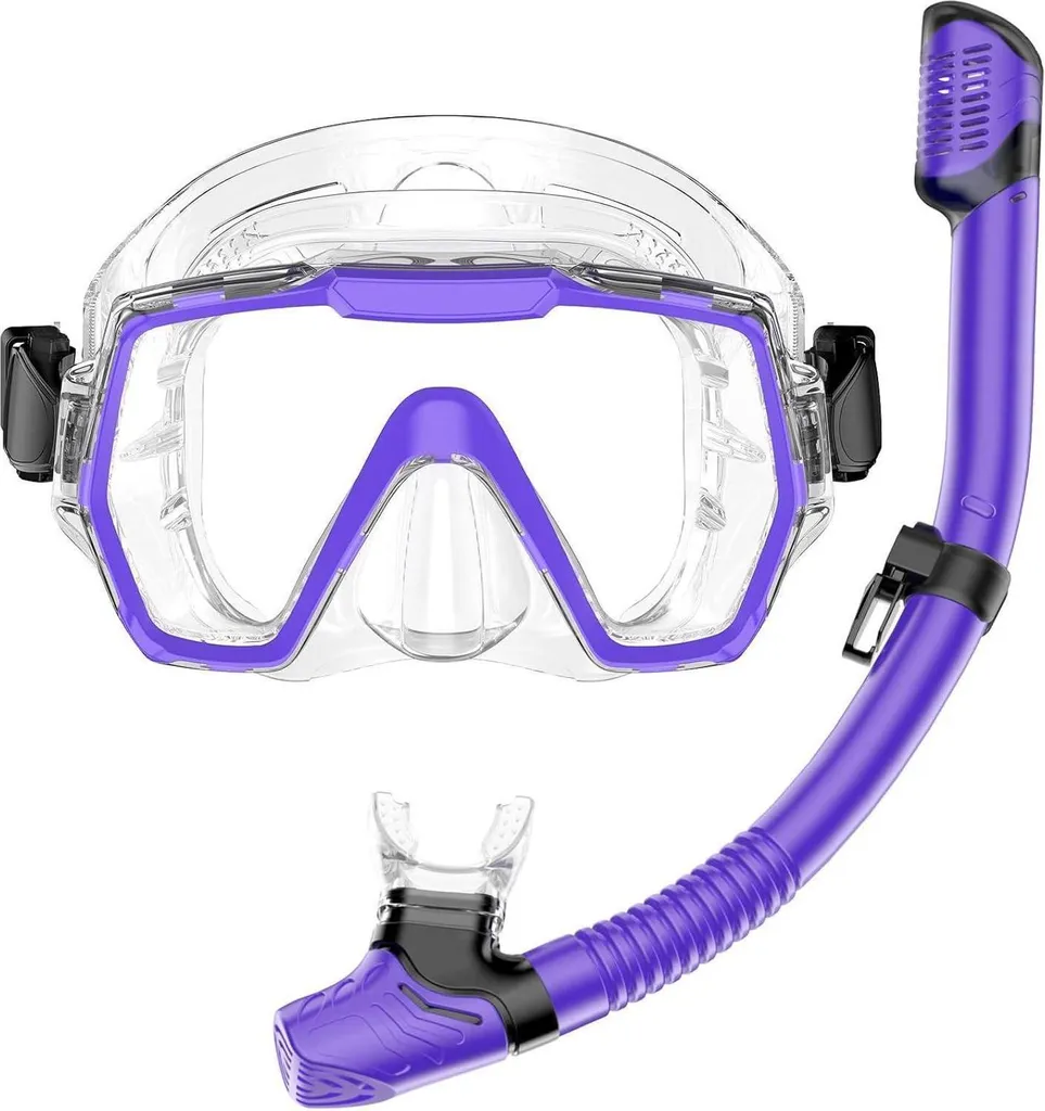 Équipement de snorkeling pour vacances en mer : kit complet anti-buée