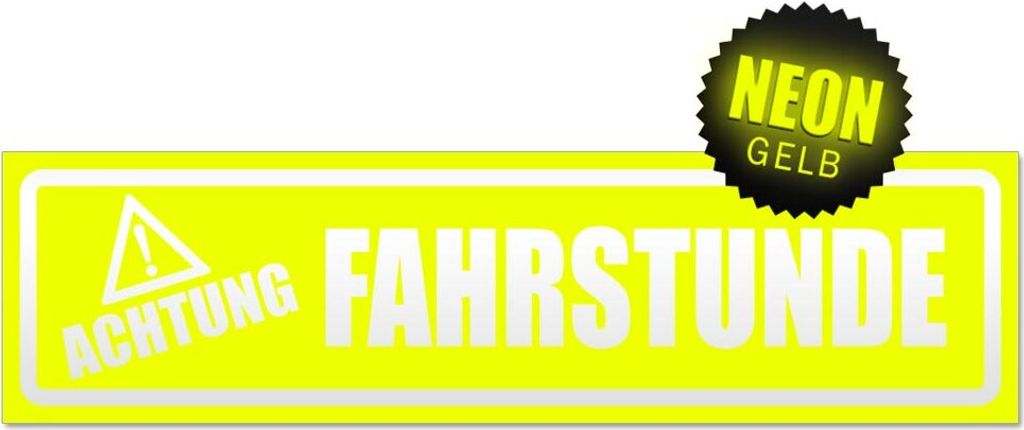 Achtung Fahrstunde invertiert Magnetschild Schild magnetisch