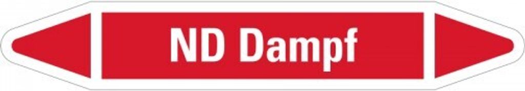 Dreifke Aufkleber I RKZ-Etikett ND Dampf, rot/weiß, für Ø 40-60mm, 218x37mm,...