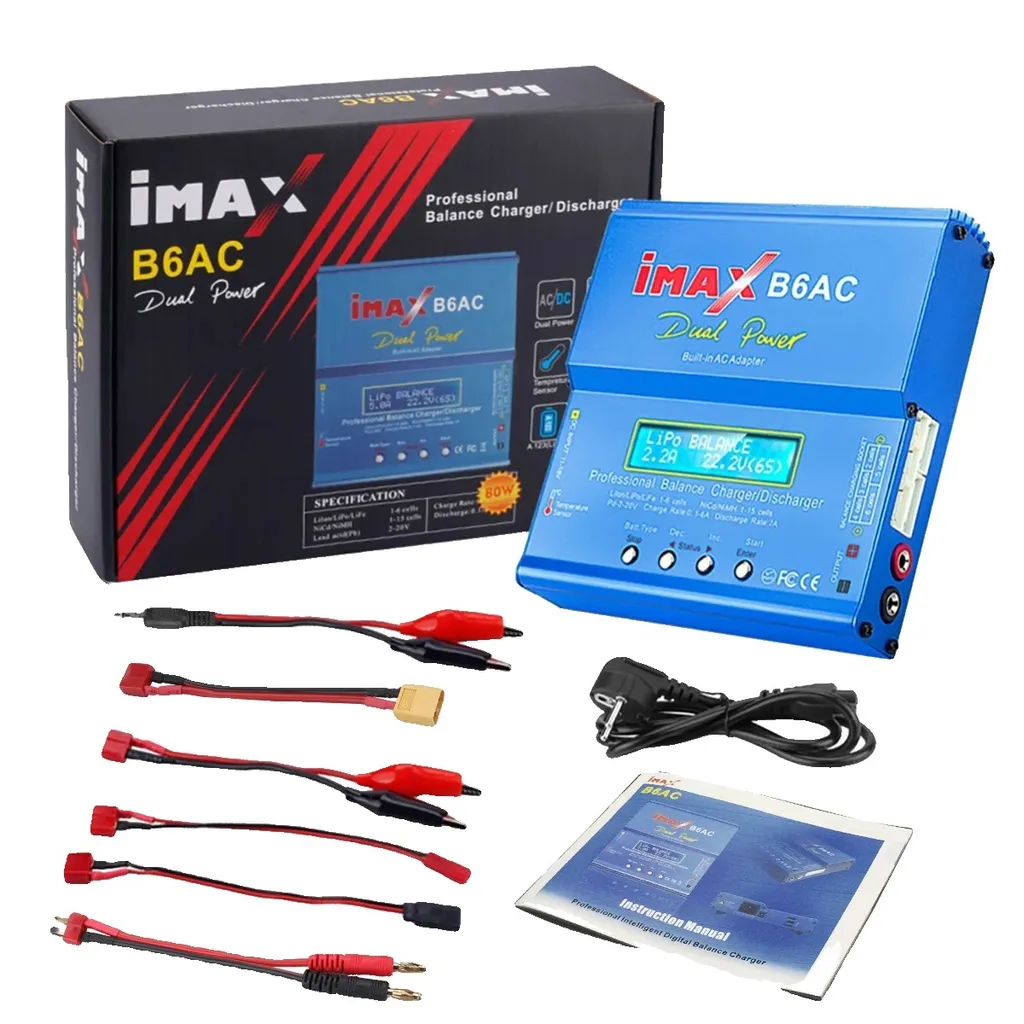 Chargeur de Batterie Universel RC 80W avec Écran LCD et Connecteur EU