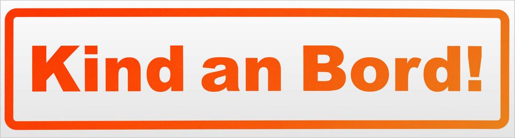 Kind an Bord Magnetschild Schild magnetisch - 30cm Neonorange - Magnetfolie für Auto PKW Kfz