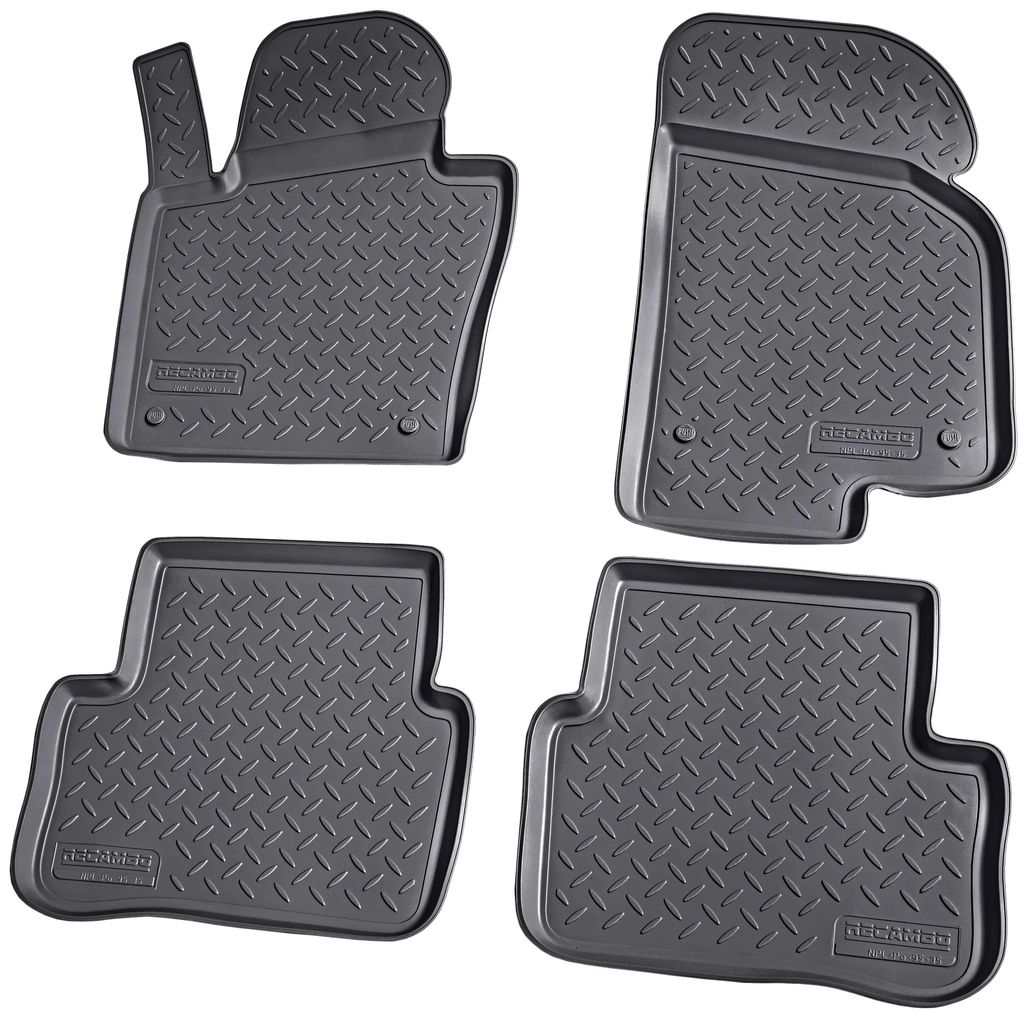 3D Gummi Fussmatten für VW Passat Typ 3C B7 | 2010 - 2015 | passgenau mit Rand