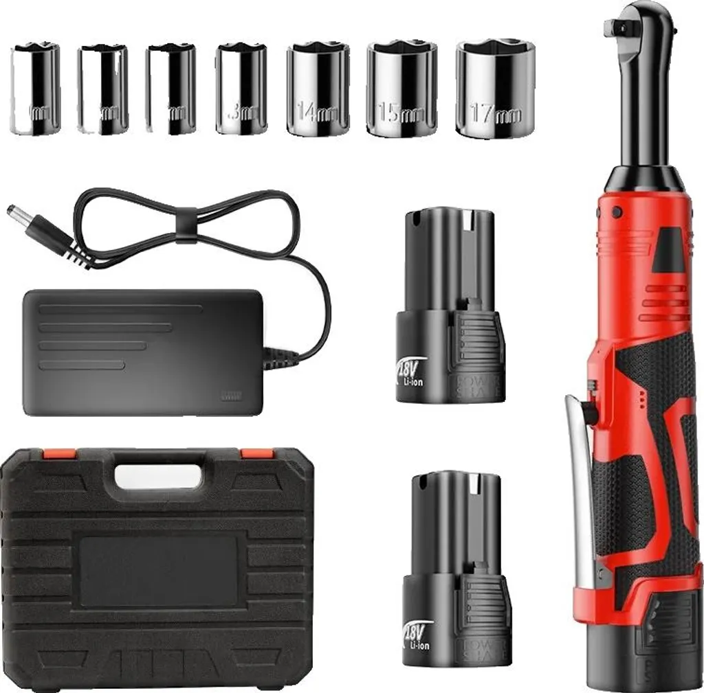 Clé à cliquet à couple élevé 18V, régulateur variable et 2 batteries