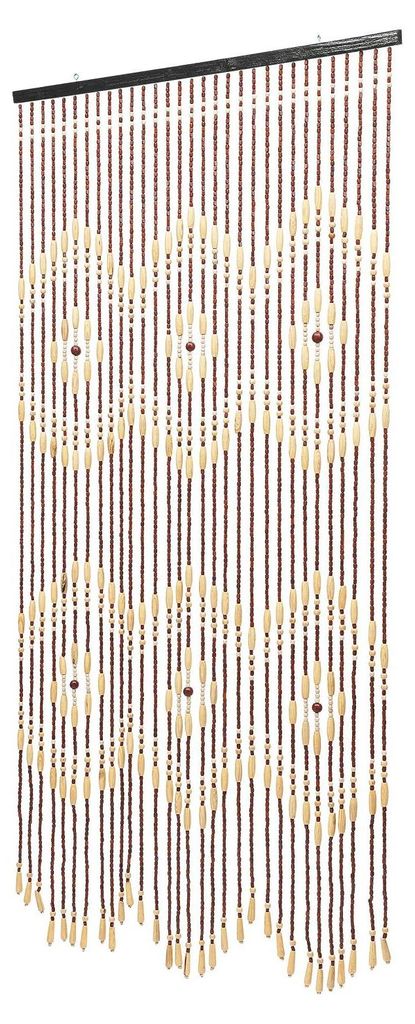 Boho Bohemian - Perlenvorhang für Tür - 90 x 175 cm - 31 Stränge - Für Türdurchgang und Fenster - Ganzjährig - Braun
