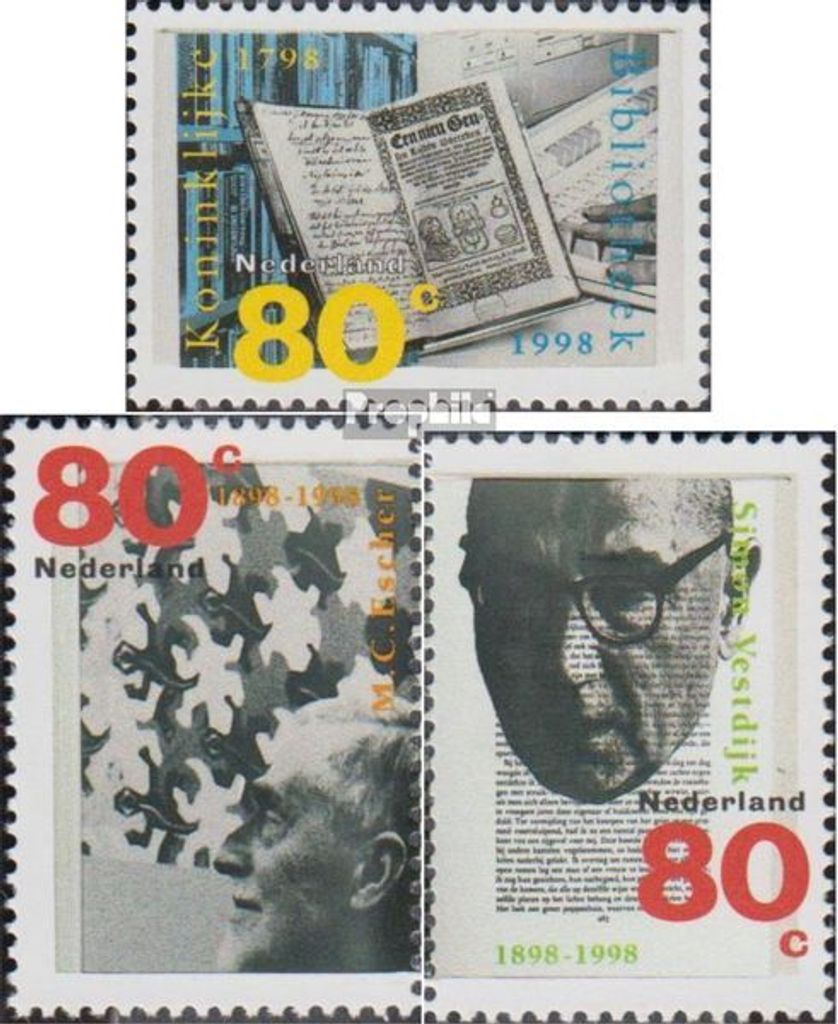 Briefmarken Niederlande 1998 Mi 1665-1667 (kompl.Ausg.) postfrisch Kultur