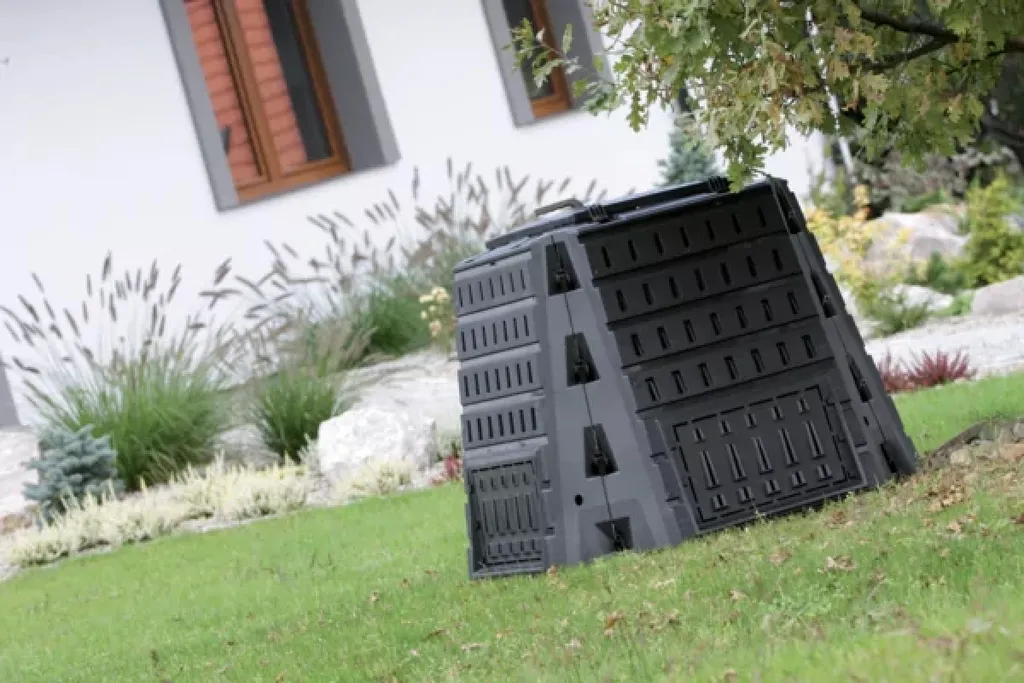 Composteur BIOCOMPO 500L Noir - Bac à Compost de Jardin Robuste - 5