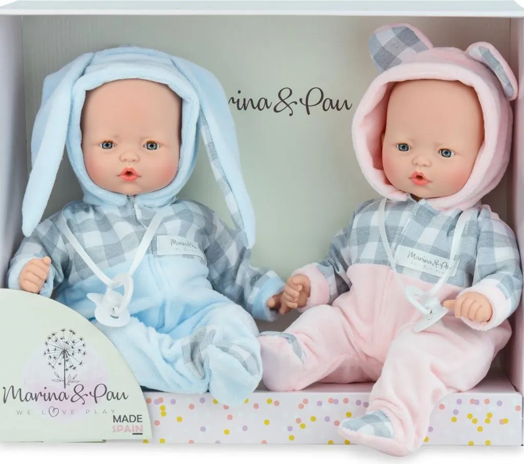 Poupées pleureuses espagnoles Pitus Mellizos 40cm réalistes avec sons