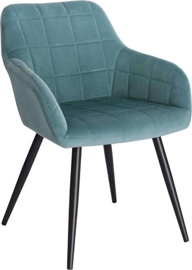 Sedia Velluto Turchese - Poltroncina Design Kuip Soggiorno Lusso