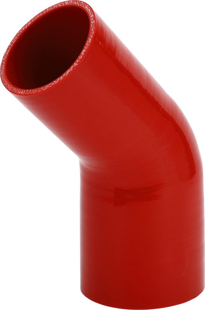 1 Stück 76mm/2,99"-90mm/3,54" ID 120mm/4,72" Länge 45 Grad Roter Autosilikonschlauch Kühlmittelschlauch Universal