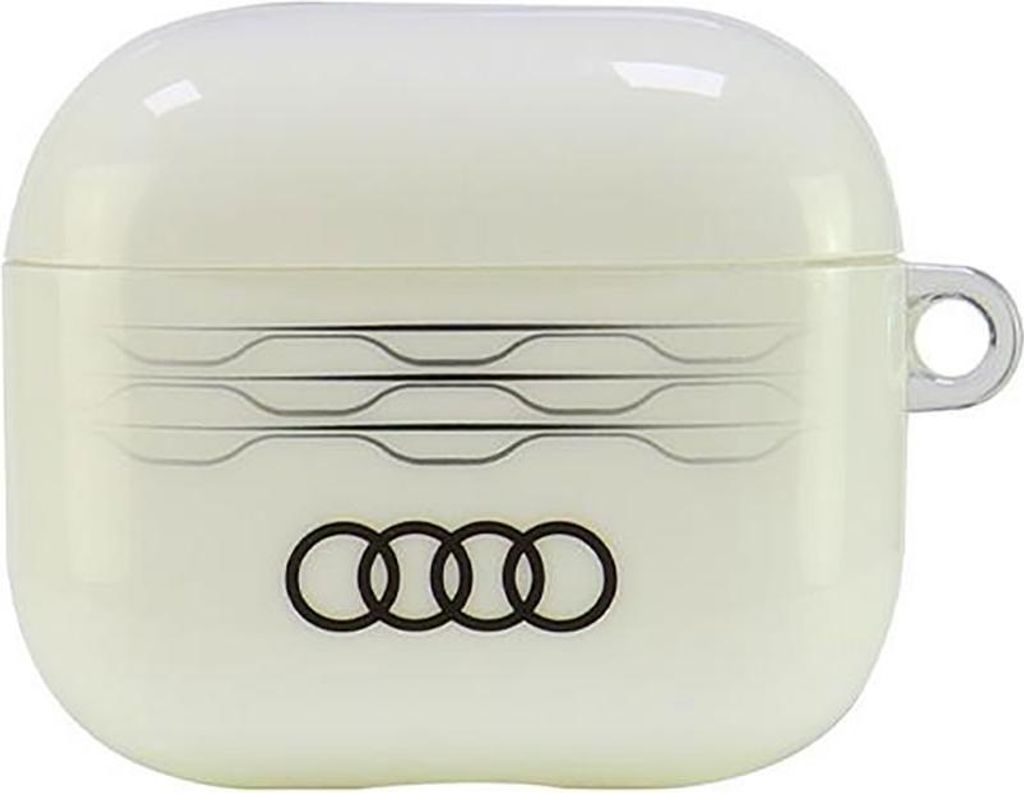 Audi IML Geometric Pattern AirPods 3 cover weiß AU-IMLAP3-A6/D3-WE Schutzhülle