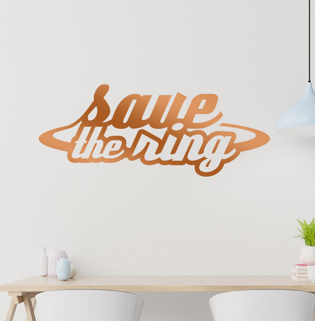 KIWISTAR Save the Ring - Nürburgring Demo Wandtattoo in 6 Größen - Wandaufkleber Wall Sticker - Dekoration, Küche, Wohnzimmer, Schlafzimmer, Ba...