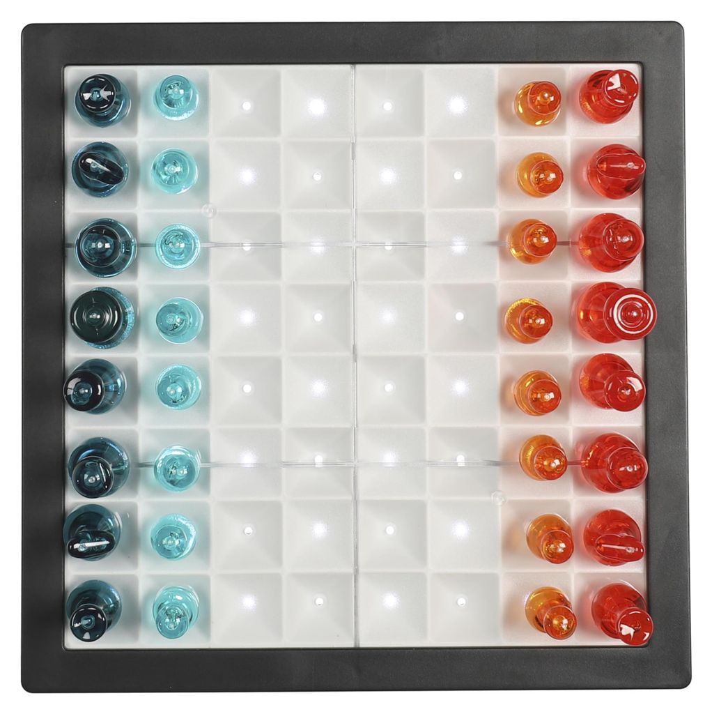 Mister Gadget Schachspiel Transparent LED Leuchtendes Brett Produktbild 