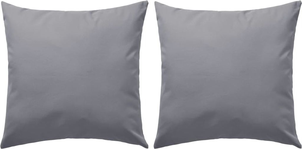 The Living Store Gartenkissen 2 Stk. 45 x 45 cm Grau