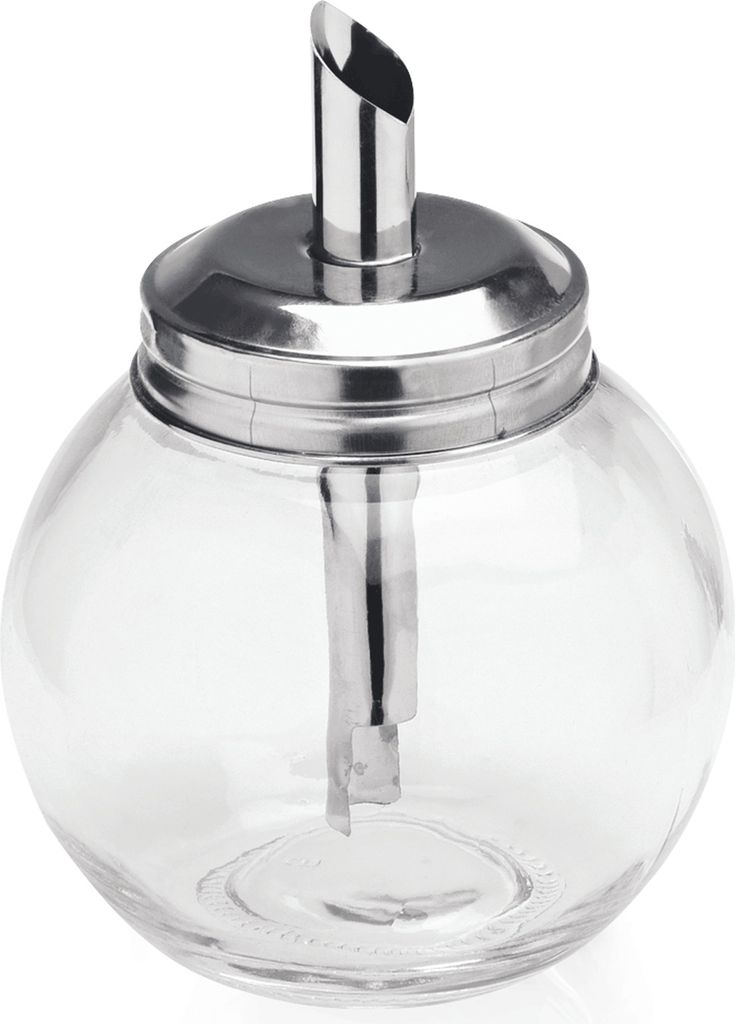 Zuckerspender 11,5 cm Edelstahl Glas Zuckerstreuer Produktbild 