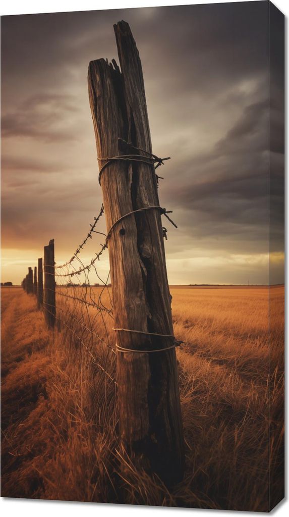 Bild 50x90cm Sonnenuntergang an der Grenze