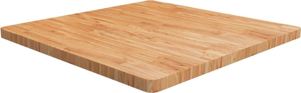 Tischplatte Quadratisch Hellbraun 90x90x4cm Behandelte Eiche