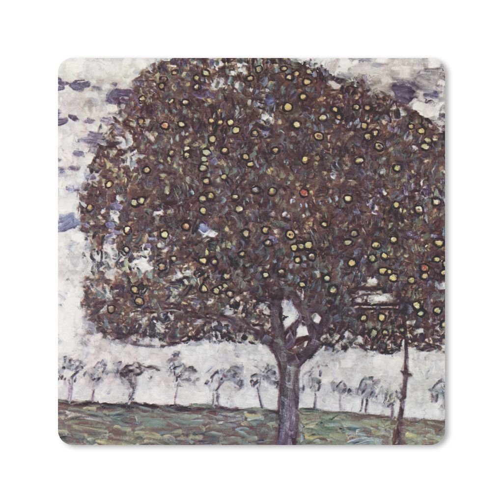 MuchoWow Mauspad Mousepad Apfelbaum II - Gustav Klimt 30x30 cm - Mousepads - Maus Mat - Pad - Mausunterlage - Gaming