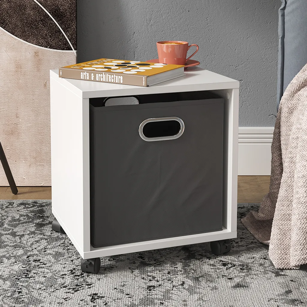 Table Basse Blanche Compacte Vicco 34158 - Finition Haute Qualité