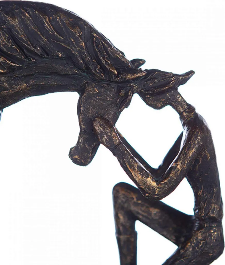 Statue de Cheval Décorative Bronze Gilde Comprehension 32cm Design - 5