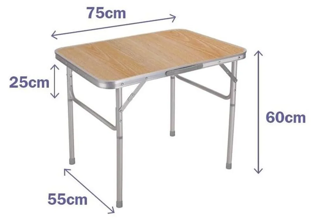 Table de camping pliante Marbueno transportable pour balcon et terrasse