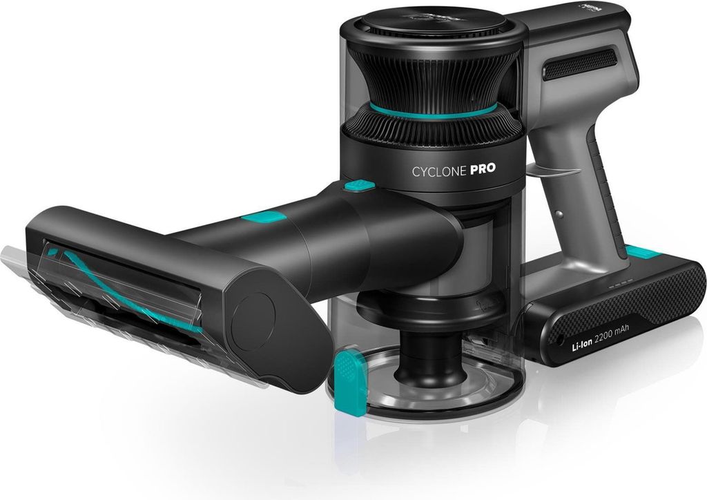 Niceboy ION Hurricane H7, 2-in-1-Stabstaubsauger, Beutellos, Schwarz, Blau, Trocken, HEPA, Zyklonal