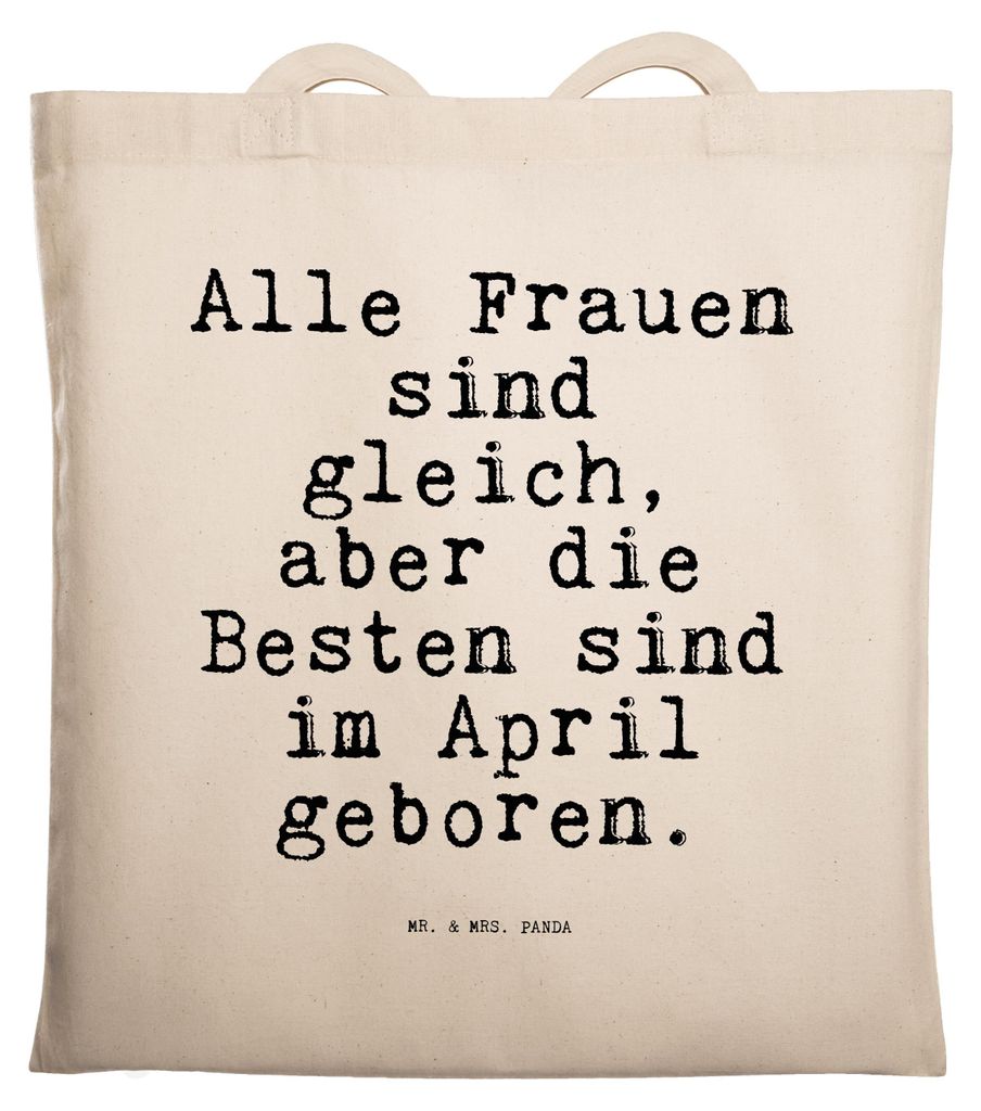 Mr. & Mrs. Panda Schultasche Alle Frauen sind gleich,... - Transparent - Geschenk, Tote Bag, Einkaufstasche, Geburtstagsgeschenk, Geburtstag, Juteb...