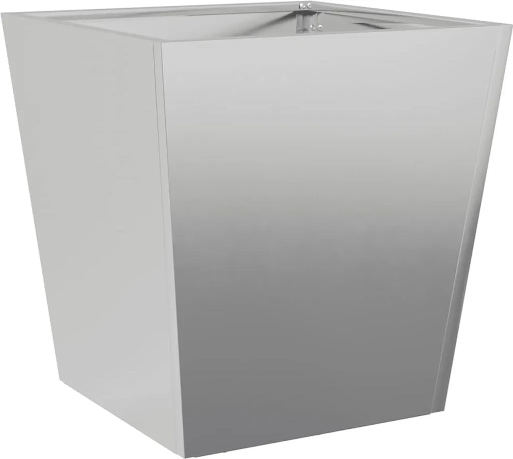 Jardinière carrée vidaXL en métal galvanisé 40cm pour fleurs et patio
