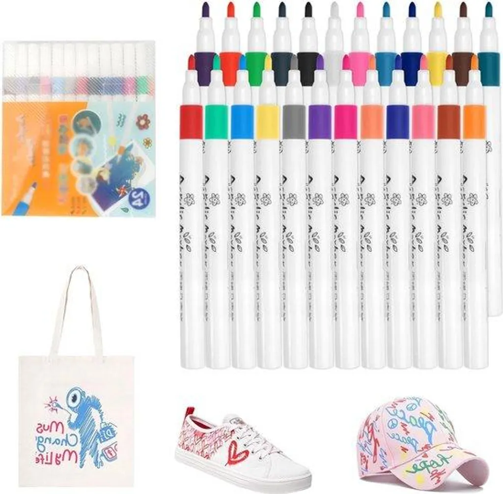 Feutres pour tissu et peinture textile - Kit de marquage permanent DIY