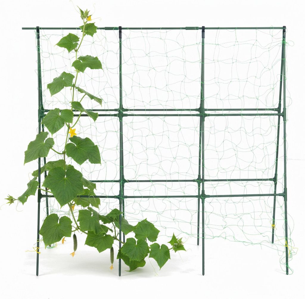Relaxdays Supporto per cetrioli, forma a A, L: 114 x 135 Immagine del prodotto 