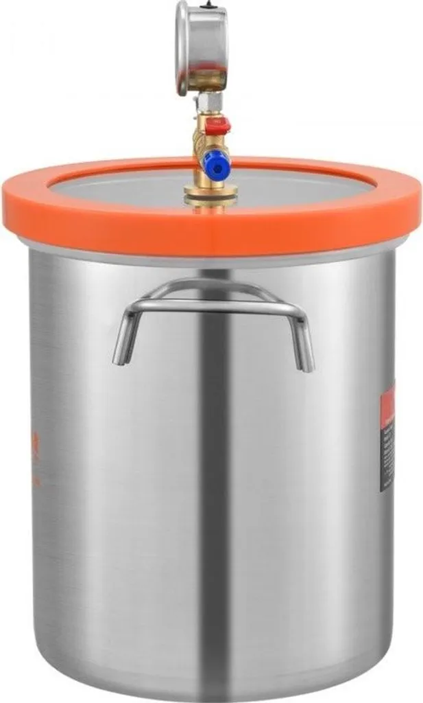 Chambre de dégazage 11.4L inox 23x27cm avec pompe à vide haute pression