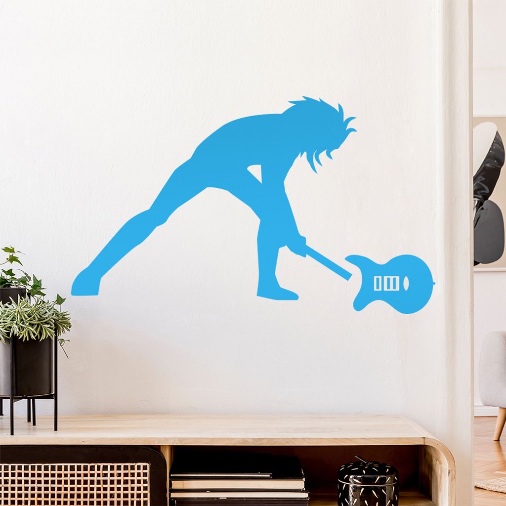 Gitarrist Musiker Festival Wandtattoo Wandaufkleber Wall Sticker - Dekoration, Küche, Wohnzimmer, Schlafzimmer, Badezimmer