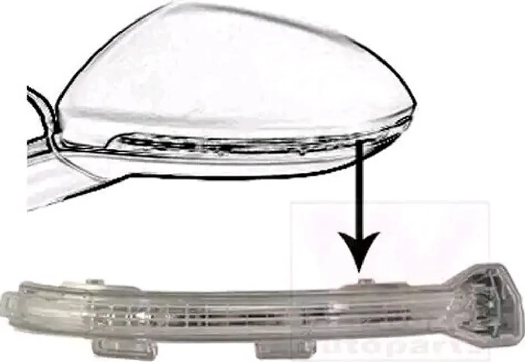 Indicatore LED Specchio Sinistro VAN WEZEL 5766915 per VW Golf 7 e Touran