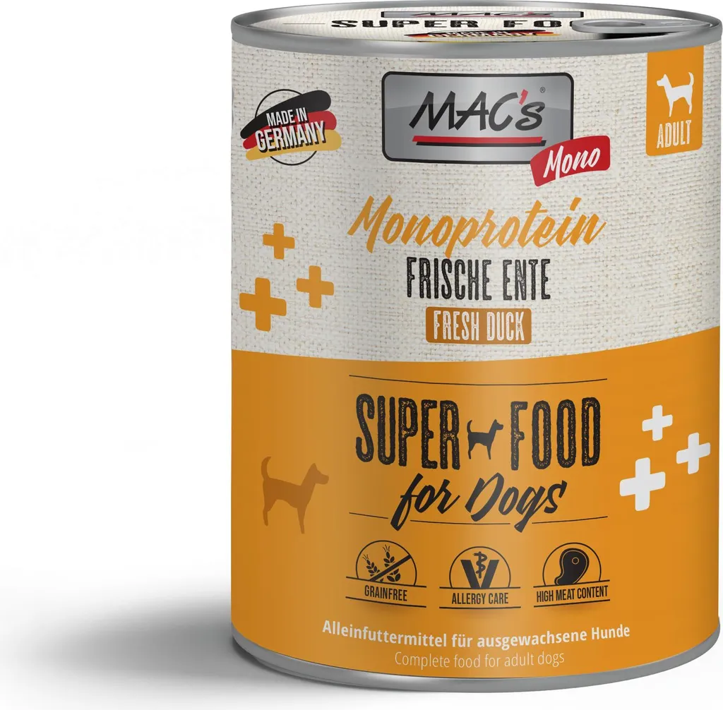 MAC's Dog Mono Sensitive Anatra 800g x 6 | Umido Monoproteico Cani