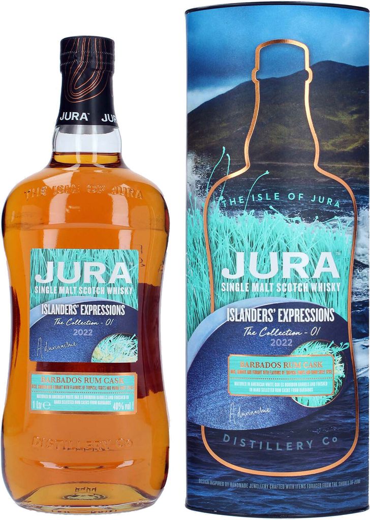 Jura Islanders Expressions No.1 Barbados Rum Cask + Box 1000ml 40% Vol.