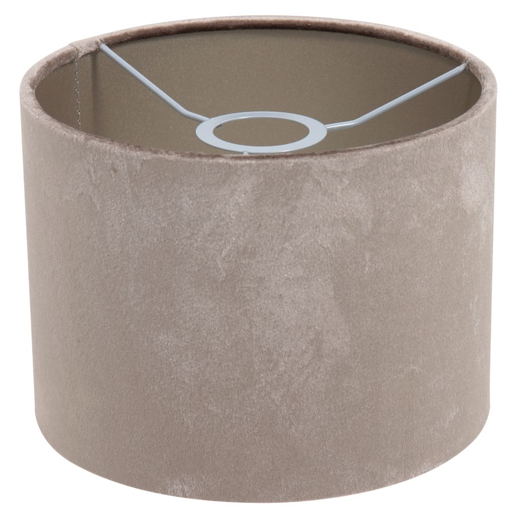 Steinhauer Lampenschirm/ Leuchtenschirm Velours Taupe 20x20cm