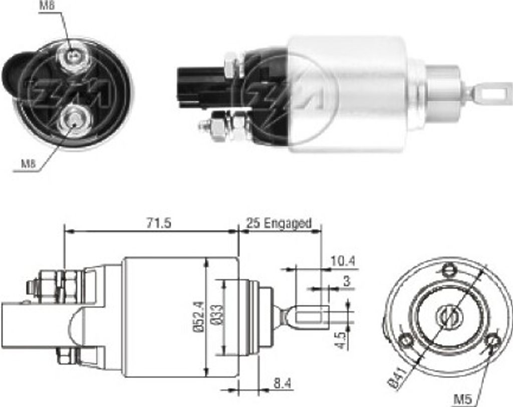 ERA ZM381 Magnetschalter für Starter/Anlasser für VW GOLF VI (5K1) Golf V Schrägheck (1K1) TOURAN (1T1, 1T2) Passat Variant (3C5) GOLF PLUS (5M1...