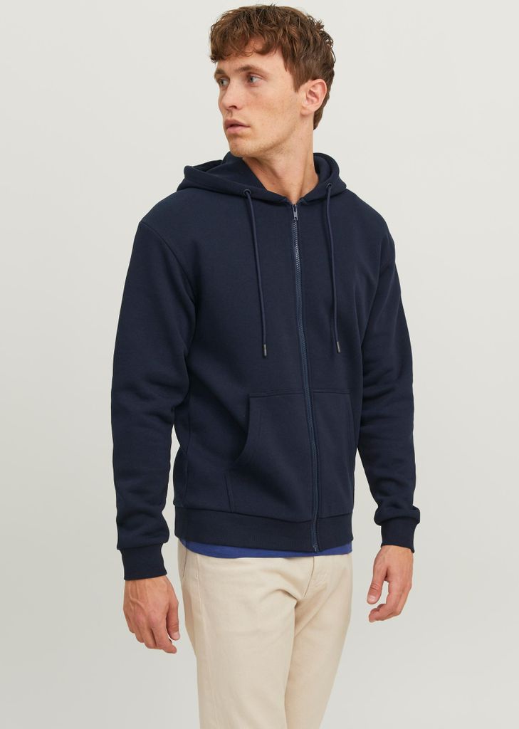 Jack & Jones Bradley Sweatjacke / Hoodie Kaputzenjacke aus Sweat, Komfortablen Baumwollmischung, Locker geschnitten