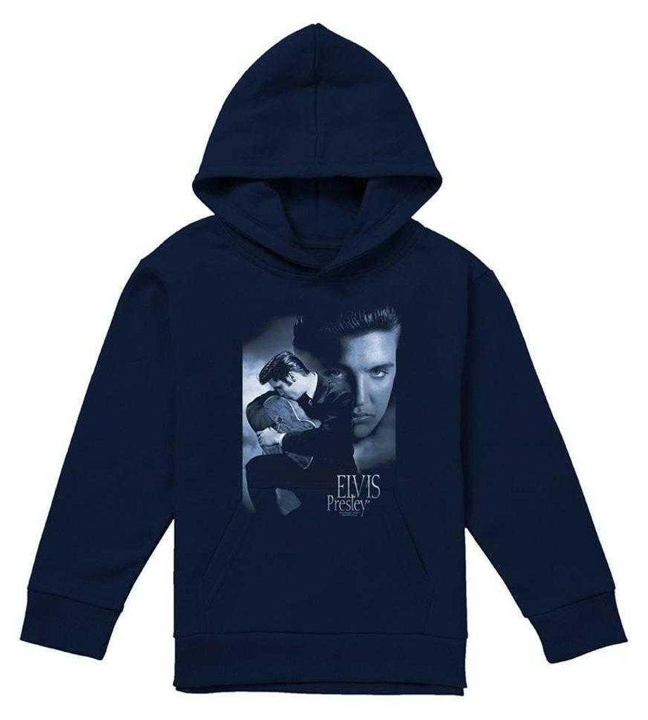 Elvis Presley - "Reverent" Kapuzenpullover für Kinder, Zum Überziehen TV32224 (128) (Marine)