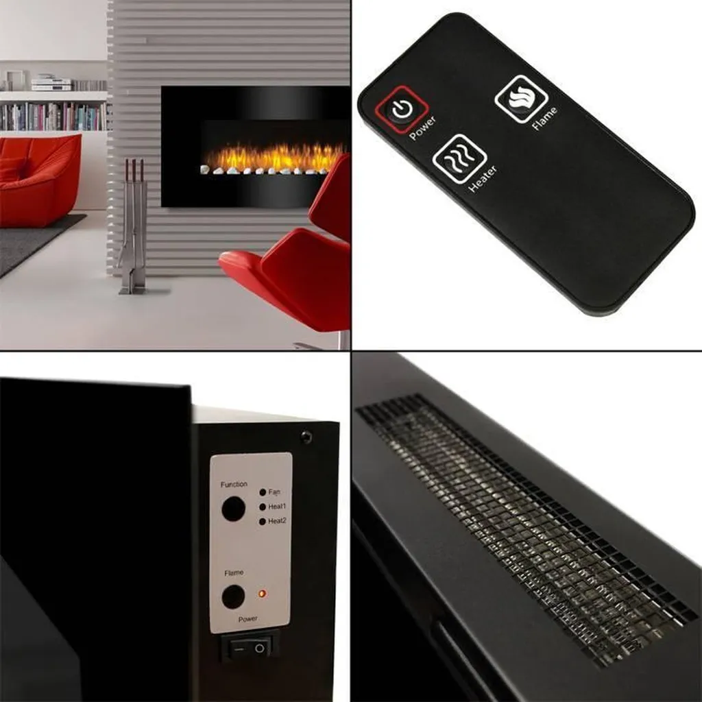 Cheminée Électrique 2000W Vancouver avec Programmateur et Effet Feu - 20