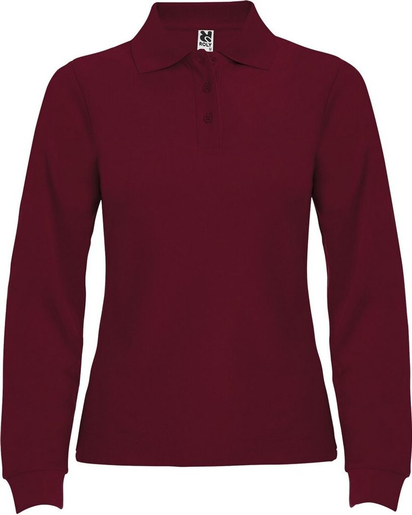 Roly - "Estrella" Poloshirt für Damen Langärmlig PF4275 (XL) (Granatrot)
