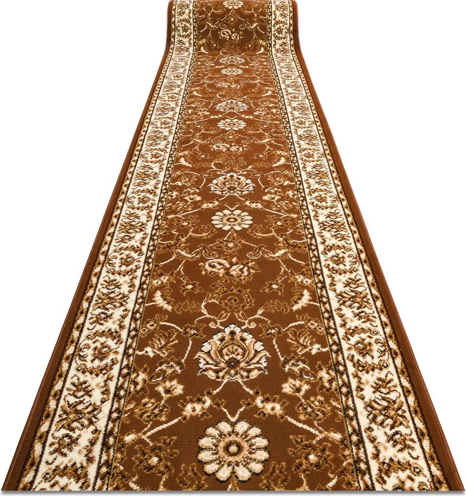 Tapis couloir marron 60x270 cm MORAD Classic BCF haute densité durable