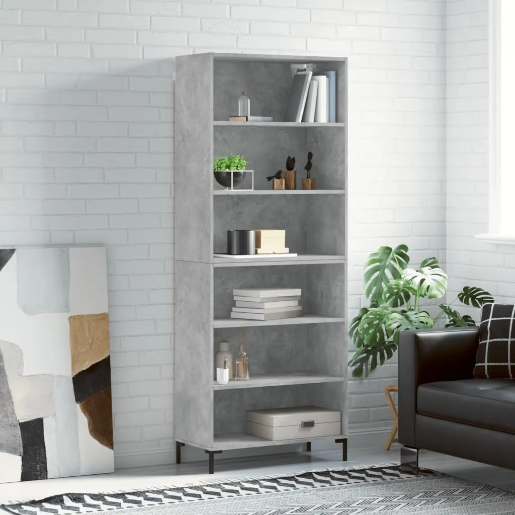 Mobile Highboard vidaXL Cemento 180cm | Struttura in Legno Tecnico