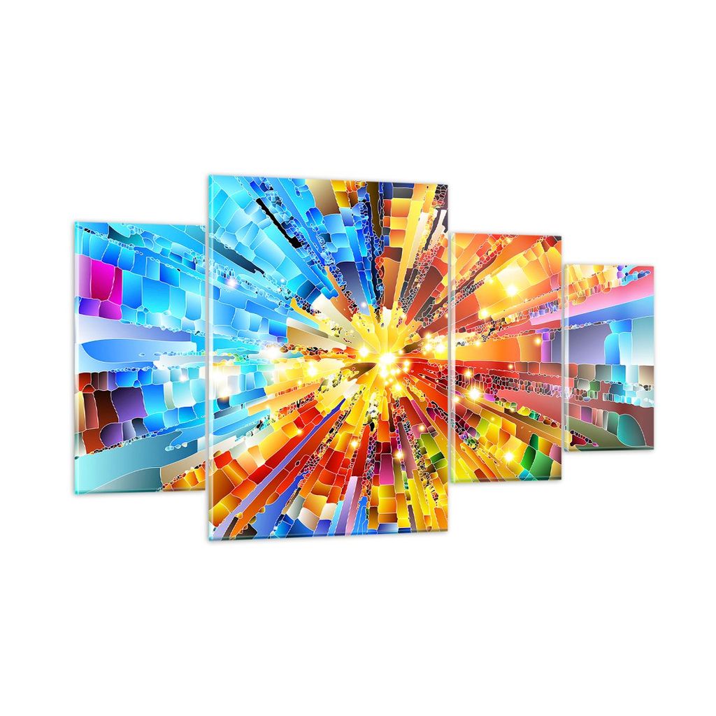 Bilder auf glas - Abstraktion modern - 160x90cm - Glasbilder - Wandbilder - Kunstdruck - zum Aufhängen bereit - Wanddekoration aus Glas - Glas Bil...
