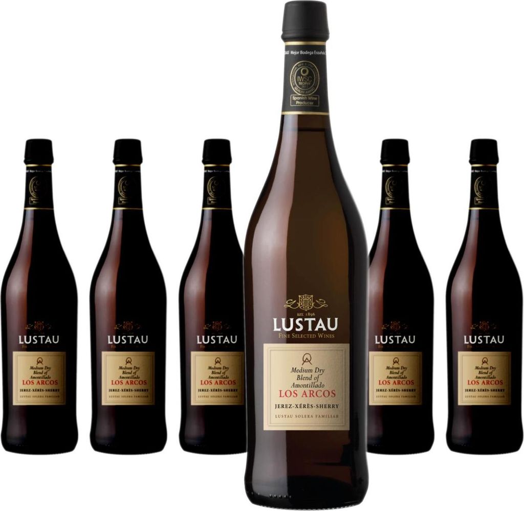 6 x Emilio Lustau Amontillado Sherry Medium Dry