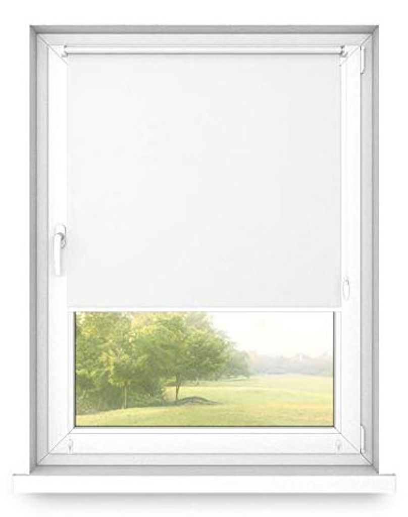 Time4blinds - Rollo ohne Kassette, 40x250 cm, Schneeweiß, Steuerung Rechts