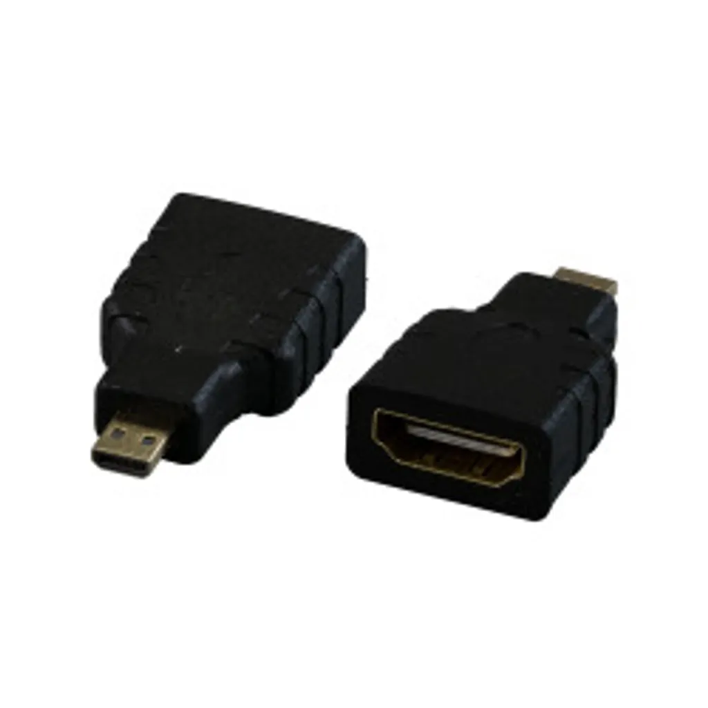 Adaptateur Micro HDMI Mâle vers HDMI Femelle EFB Connecteur Vidéo Noir