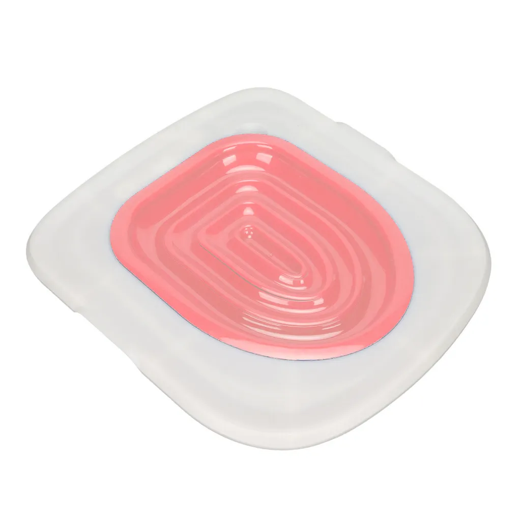 Trainer WC Gatto Riutilizzabile | Kit Sostenibile Bianco e Rosa 40cm - 3