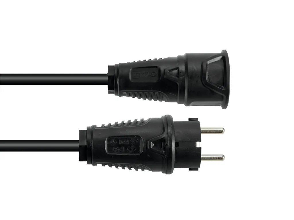 Rallonge Électrique 3m Secteur 3x1,5mm² Noir Haute Qualité Robuste